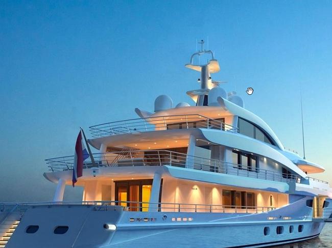 Lindsay Fox’s superyacht Volpini 2. Picture: YachtCharterFleet