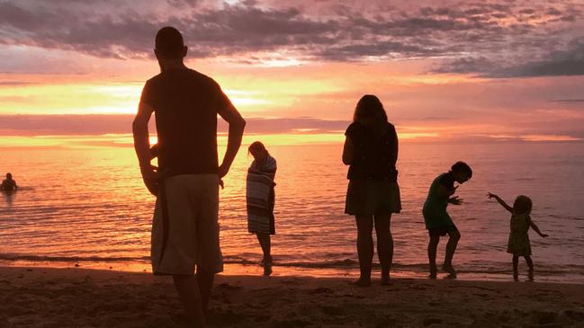 Sunset at Brighton Beach.