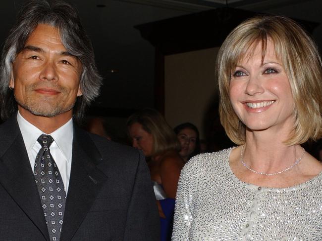 Puzzling mystery ... Olivia Newton-John and her ex-boyfriend photographed together 5 months before he went missing in 2005. Picture: AP