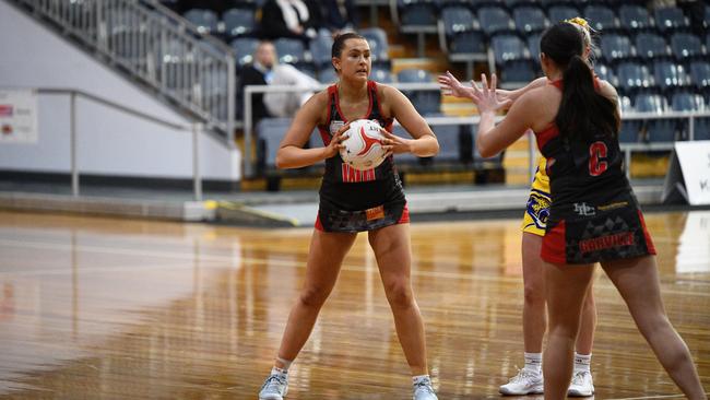 Garville leader Jordyn Adams. Picture: On the Ball Media/Netball SA