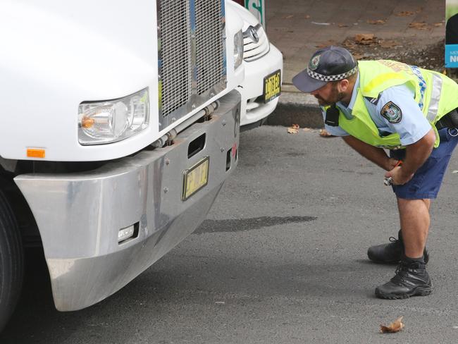 The driver was taken in for mandatory testing. Picture: Richard Dobson