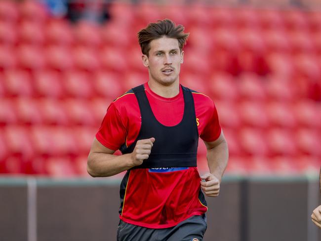 Gold Coast Suns training at Metricon Stadium, Carrara, on Thursday. David Swallow.  Picture: Jerad Williams