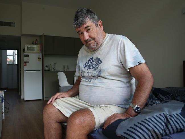 23/01/2025. Habilis-supported housing in Summer Hill in SydneyÃs inner-west has been established by psychiatrist Olav Nielssen who saw too many people in the mental health system who did not have a stable place to live. Pictured, resident at Habilis - David Maddox, 54, in his apartment where he has lived now for four months. Prior to moving in he had stints in both hospital and gaol. Britta Campion / The Australian