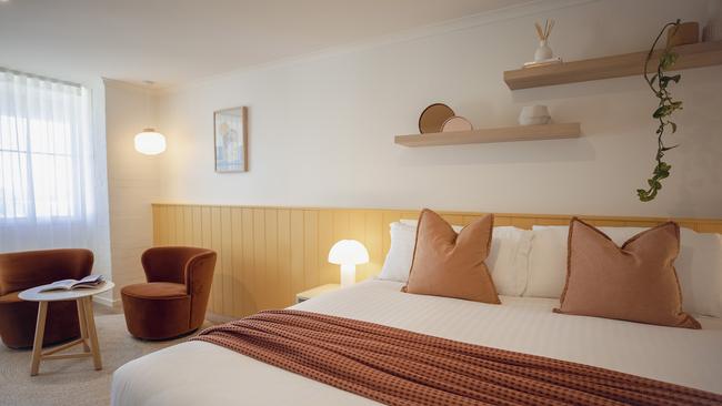 Sunnymead’s 20 guest suites have been designed for the modern traveller and the warm colour palette brings an “always sunny” vibe. Picture: Supplied