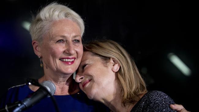 Dr Kerryn Phelps with wife Jackie Stricker-Phelps.