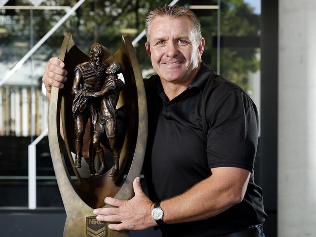 Broncos great Shane Webcke moved into a NRL-only role with Seven. Picture: Josh Woning