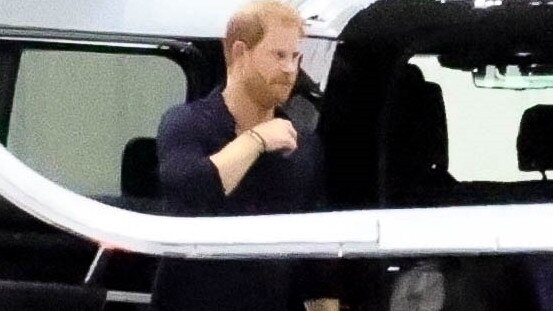 Prince Harry shown after the couple’s trip to New York. Picture: Backgrid