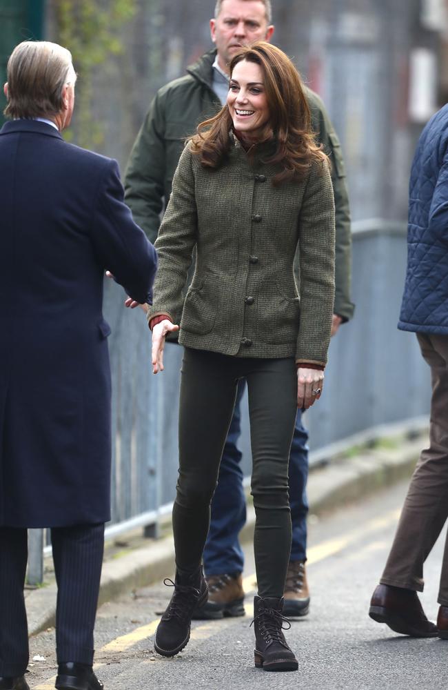 The  Duchess of Cambridge opted for her trademark skinny jeans for her first engagement of 2019. Picture: Getty 