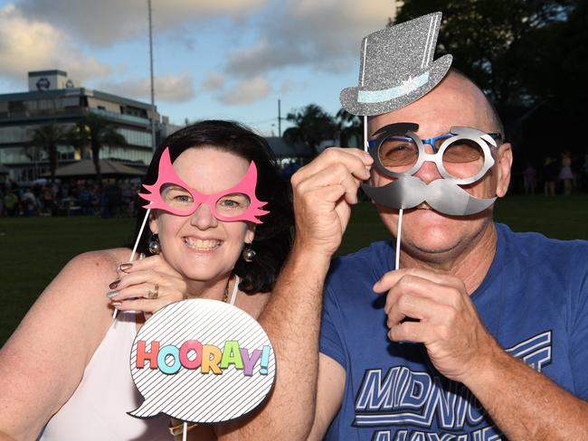 PARTY TIME: Allison and Stephen Stallon looking forward to the fireworks at the New Years Eve celebrations in Anzac Park, Bundaberg.