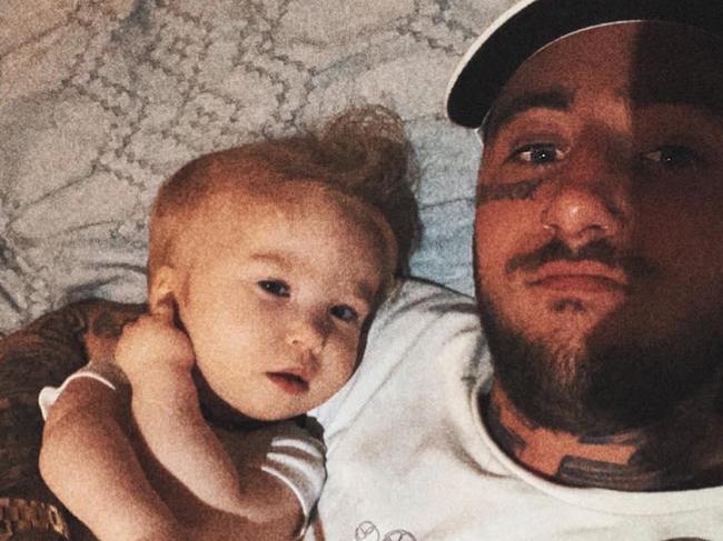 Valentina Rose Jessep, 2, pictured with her father, Harley Jessep. Picture: Facebook