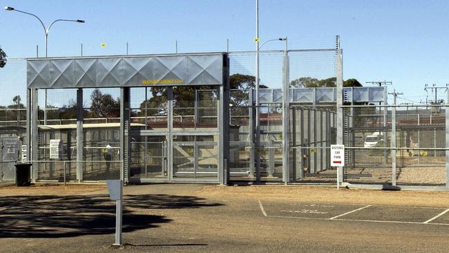 A 2003 photo of the Baxter Immigration Detention Centre entry gate.
