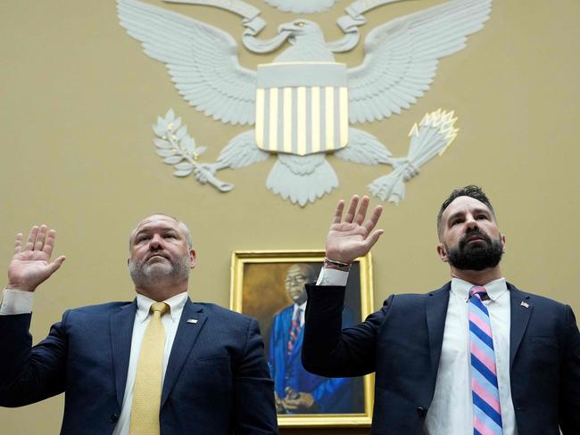 Whistleblowers Gary Shapley, Supervisory IRS Special Agent, and Joseph Ziegler, IRS’s lead investigator into Hunter Biden. AFP