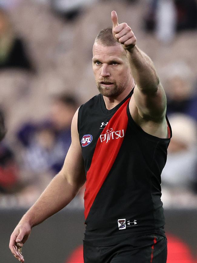 Jake Stringer is reportedly unhappy with Essendon’s offer. Picture: Martin Keep/AFL Photos/via Getty Images.