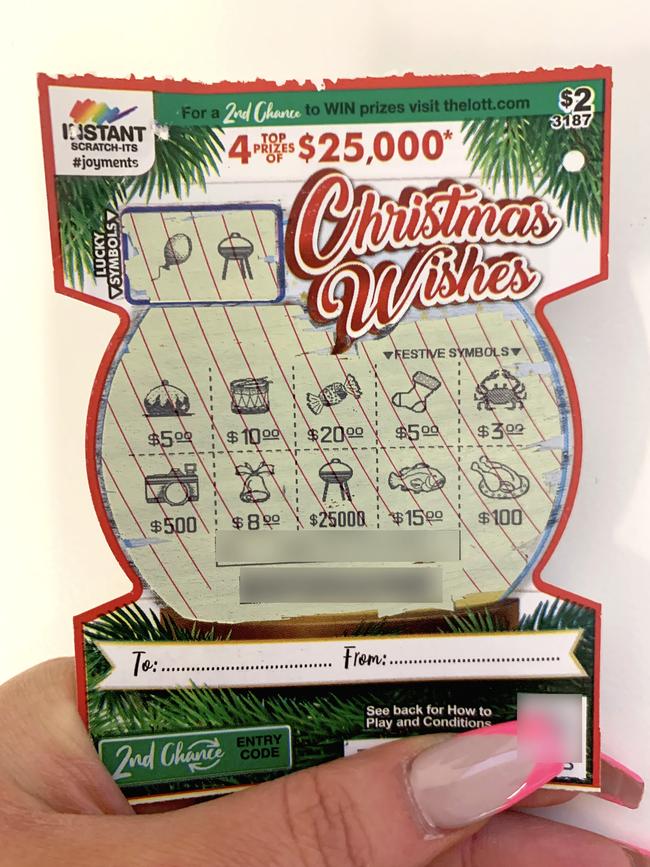 The winning ticket made a Redbank woman $25,000 richer on Christmas Day.