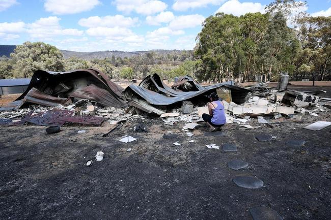 Properties burnt to the ground just north of Noble Falls.