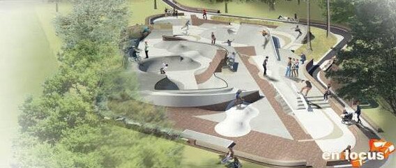 The concept plan for a skate park at Callan Park that the State Government rejected.