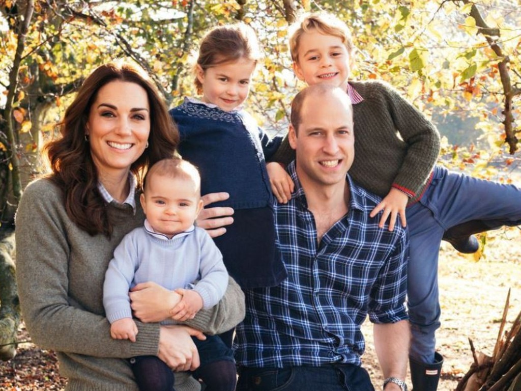 Prince Louis marked his royal family Christmas card debut. Picture: Getty Images