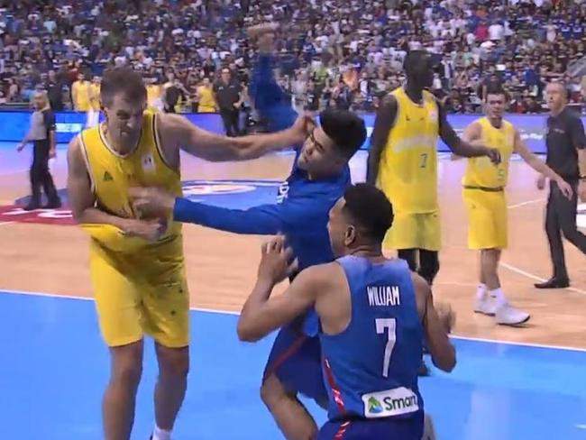 The Boomers clash was far less eventful than their last outing in the Philippines