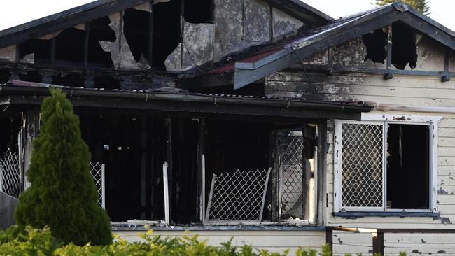 Fatal house fire in Harristown, Wednesday, May 7, 2025. Picture: Kevin Farmer
