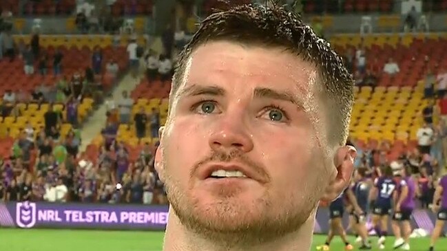 John Bateman tried to hold it together after his last NRL game.