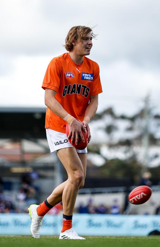 Aaron Cadman is waiting for a contract extension. Picture: Dylan Burns/AFL Photos