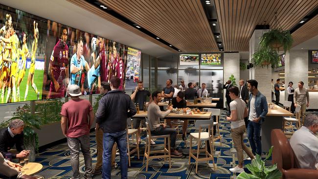 An artist’s impression of the proposed new sports bar at the Brother Leagues Club — part of a major redevelopment tipped to create 150 new jobs.