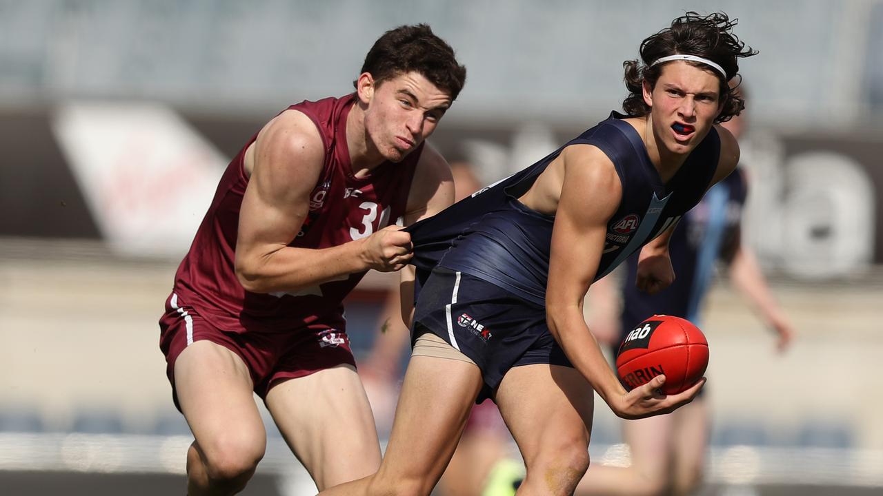 Archie Perkins could bolt into the top 10. Photo: Jonathan DiMaggio/AFL Photos via Getty Images.