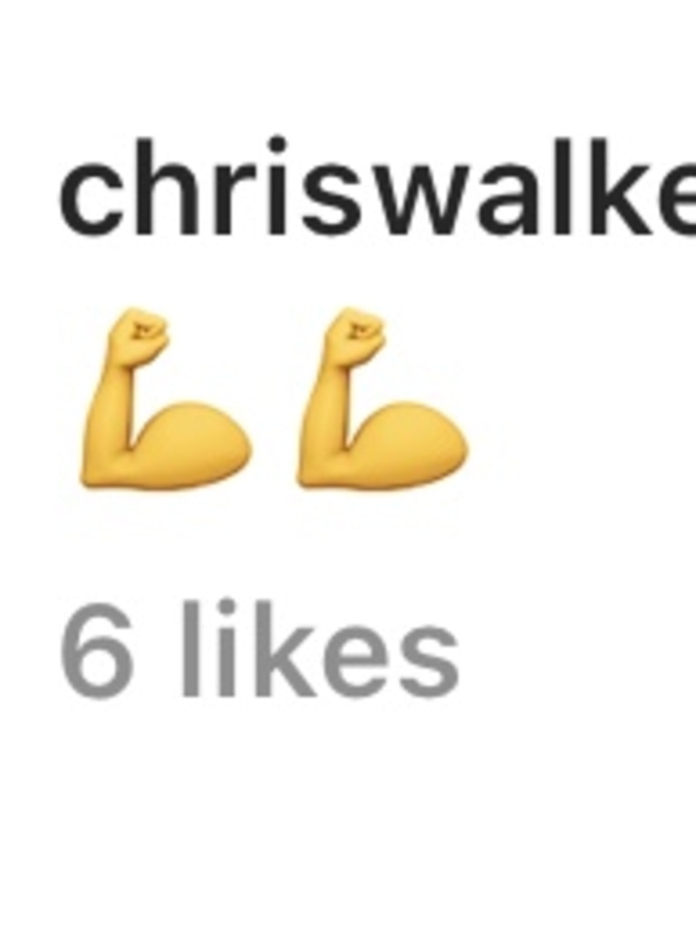 Chris's comment on Abbie's photo. Picture: Instagram