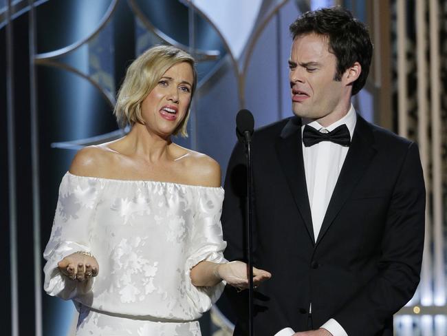 Could Kristen Wiig and Bill Hader be next year’s Golden Globes hosts?