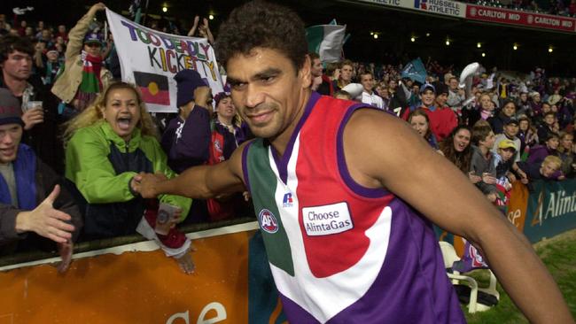 Dale Kickett in the colours of one of his five AFL clubs.