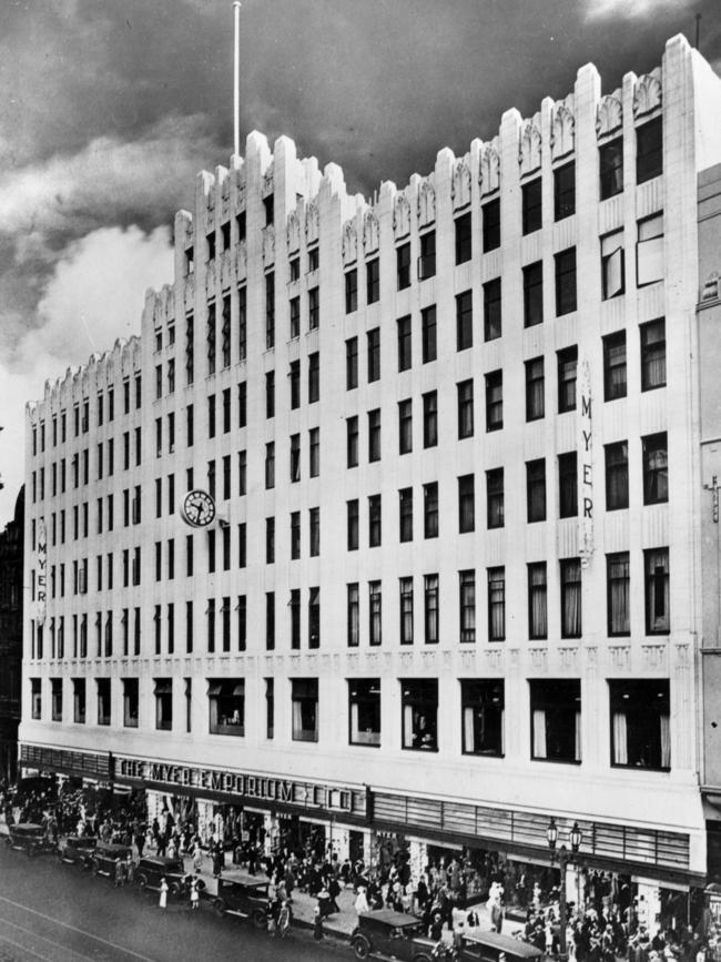 The Myer Emporium in Bourke St in 1937. Picture: The Argus