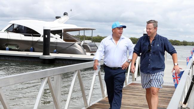 Visit to Tipplers with Mayor Tom Tate and Cameron Caldwell. Picture: Richard Gosling