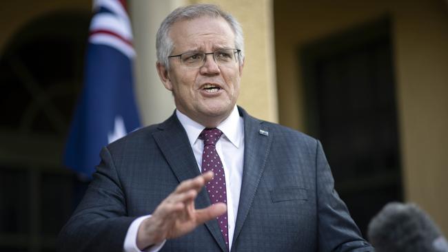 Scott Morrison in Canberra on Thursday. Picture: Gary Ramage