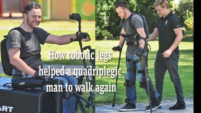 How robotic legs helped a quadriplegic man to walk again