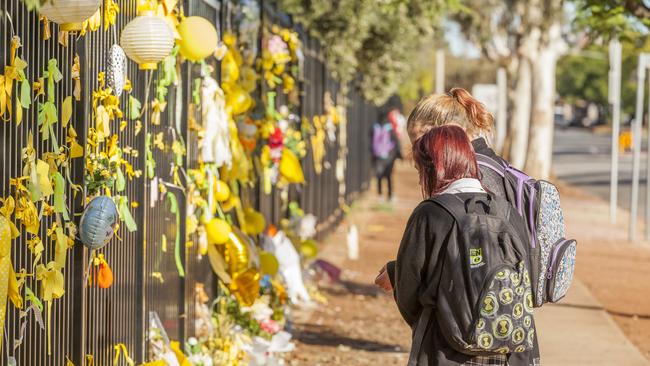 Flashback: Leeton High School as students returned to school, after the death of Stephanie Scott. Picture: Rocco Pirrottina