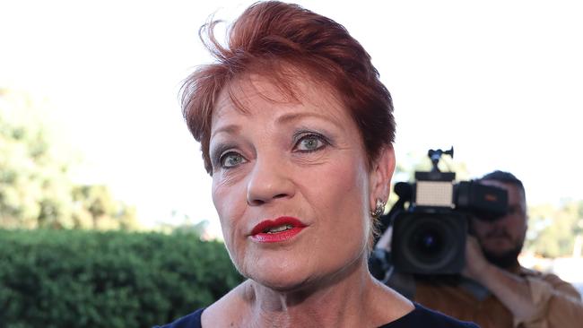 Senator Pauline Hanson. Prime Minister Scott Morrison says its “not for me to have a view” on whether she's racist. Picture: Kym Smith