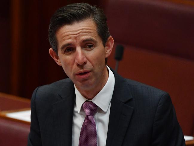 Senator Simon Birmingham. Picture: AAP