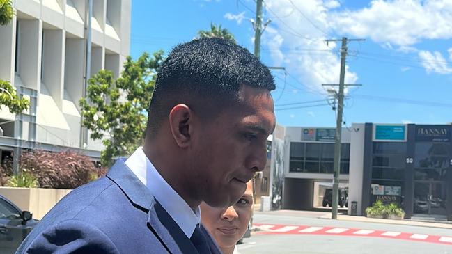 Oshae Jackson Tuiasau leaves Southport Magistrates Court on December 12, 2022.