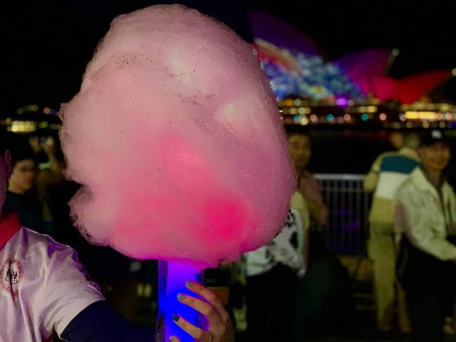 Fluffy Crunch's Glow-in-the-dark fairy floss. Picture: Jenifer Jagielski