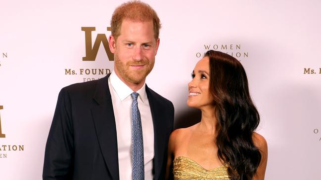 Prince Harry, Duke of Sussex, and Meghan, The Duchess of Sussex, at the Ms. Foundation Women of Vision Awards. Following the event, the Sussexes said they were involved in what their spokesperson described as a “near catastrophic car chase” involving paparazzi. Picture: Kevin Mazur/Getty Images