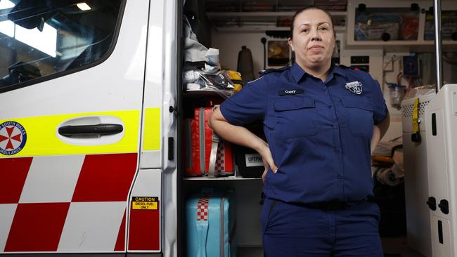 Paramedic Tess Oxley believes workers deserve a pay rise in line with inflation. Picture: Jonathan Ng