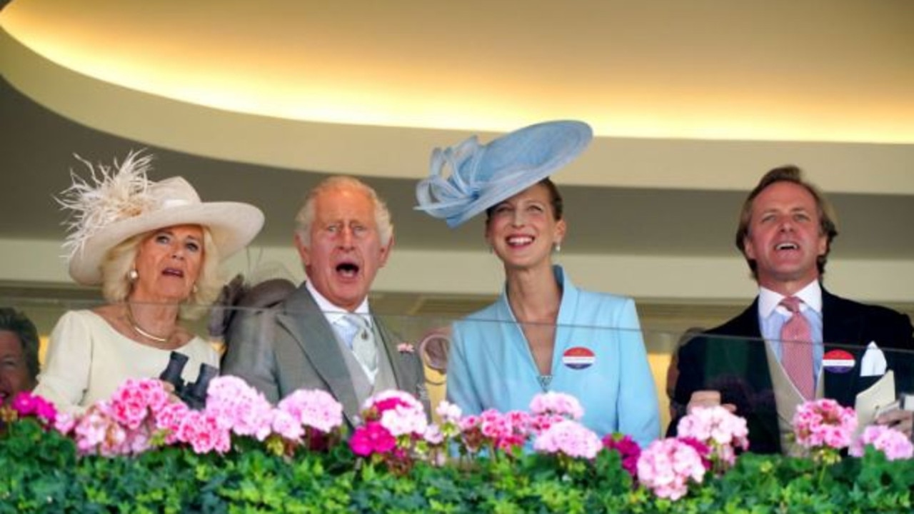 Thomas Kingston with his wife, Lady Gabriella Windsor, King Charles and Queen Camilla. Picture: Supplied