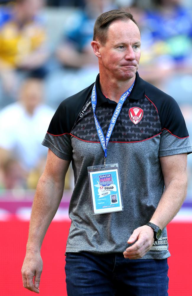 Saint Helens coach Justin Holbrook remains in the hunt for the role. Picture: Richard Sellers