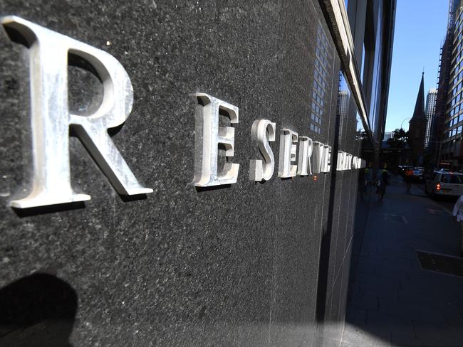 The Reserve Bank of Australia in Sydney. Picture: AFP