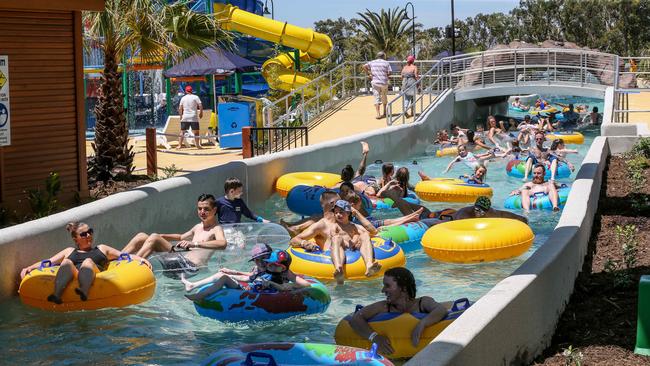 Visitors jump in the water and enjoy the newest offerings at Gumbuya World. Picture: Tim Carrafa