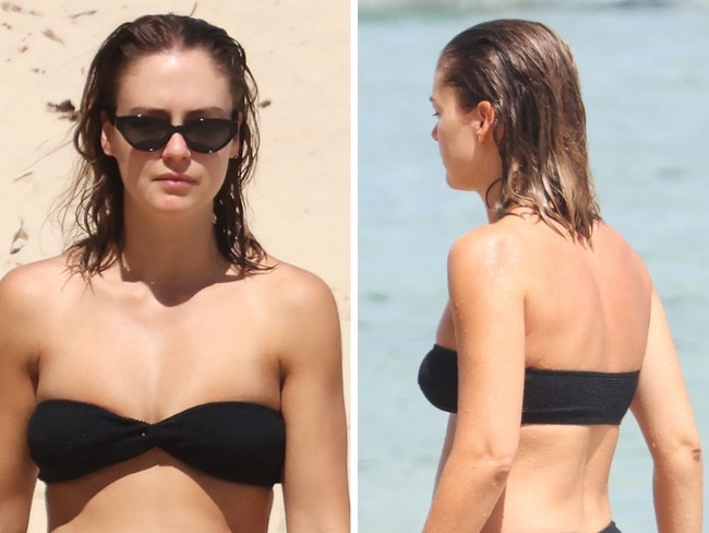 Steph Claire Smith spotted at Noosa beach. Picture: Matrix Pictures