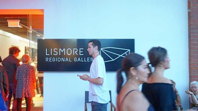 Crowds at the Lismore Regional Art Gallery opening night. Picture: Alina Rylko