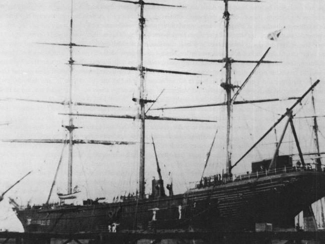 CSS Shenandoah on the Government Patent Slip in Williamstown, February 1865