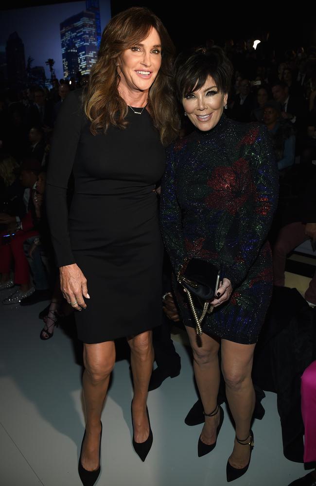 United front ... Caitlyn Jenner with ex-wife  Kris Jenner at the 2015 Victoria's Secret Fashion Show in New York. Picture:  Dimitrios Kambouris/Getty Images