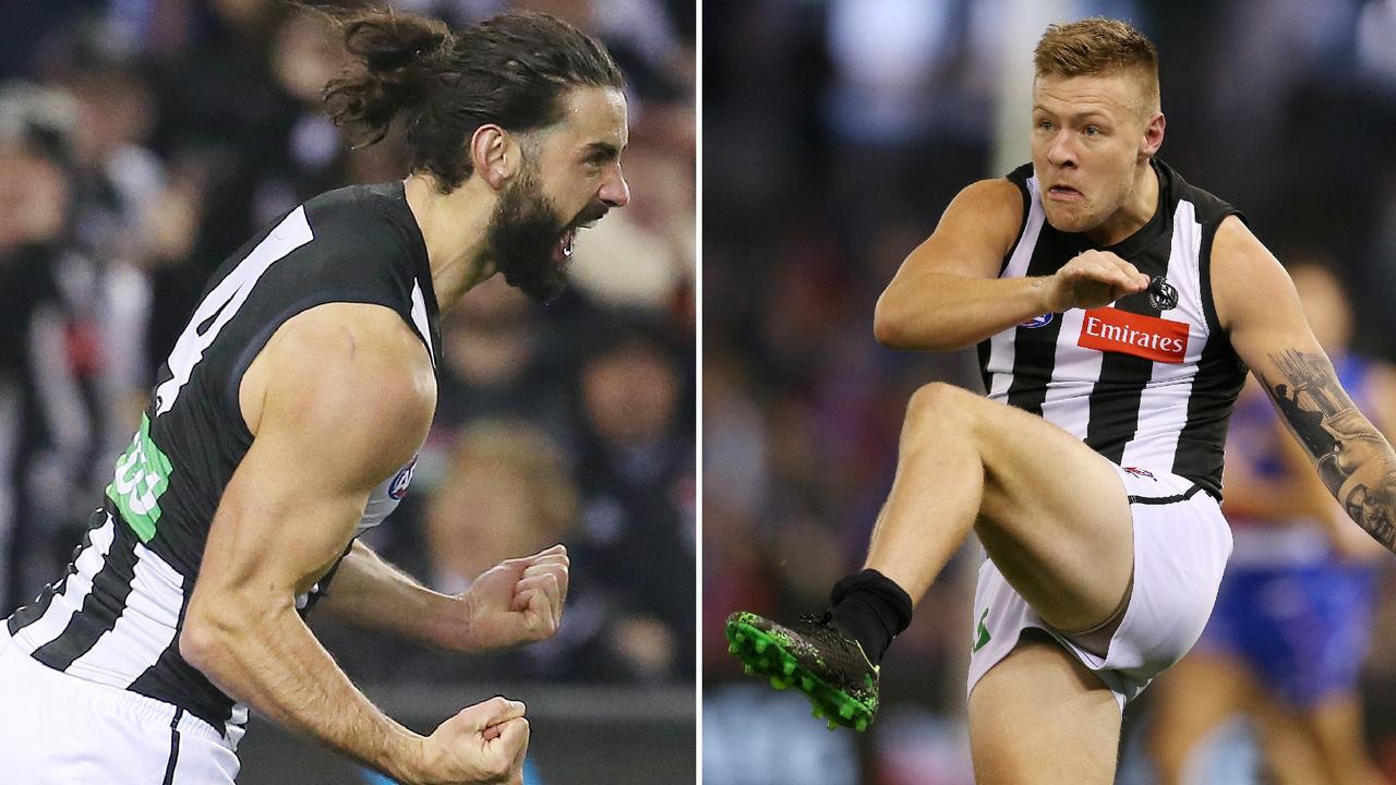 Brodie Grundy and Jordan de Goey were both brilliant in Collingwood's win over the Western Bulldogs.